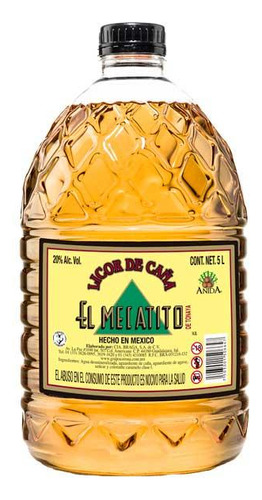 Paquete De 3 Licor De Caña El Mezcalito Amarillo 5 L