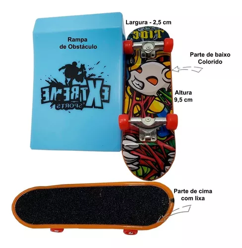 Kit 5 Skates De Dedo Infantil Com 5 Rampas Revenda Atacado