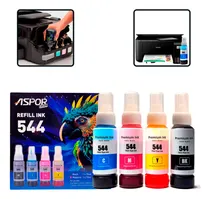 Comprar Kit Recarga 4 Tintas Compatible Con Epson E544 70ml Cmyk
