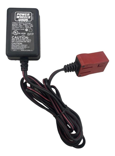 Cargador Para Montable Power Wheels 6v Conector Rojo 6v