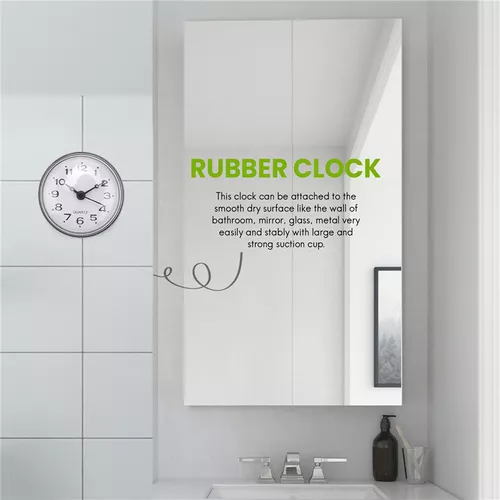 Comprar Impermeable cocina baño baño ducha reloj ventosa decoración de  pared