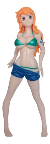 Figura Nami En Bikini One Piece 13cm Verano Anime Playa