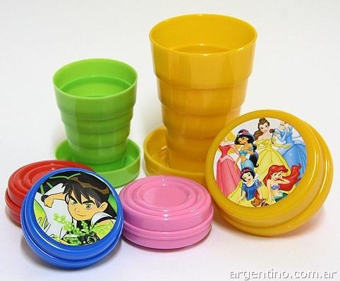  Vaso Telescopico Souvenir Infantil Personalizado Grande X20