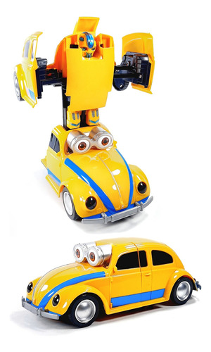 Auto Transformers Convertible A Robot Mininons Luces Sonido 