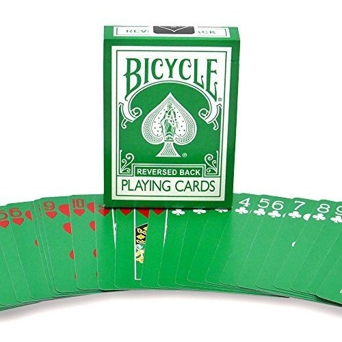 Bicycle Rider Back Green Deck Con Gaff Cards Para Magic