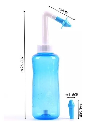 Sinusite Higienizador Ducha Nasal Lavador Lavagem - 500ml Cor Azul