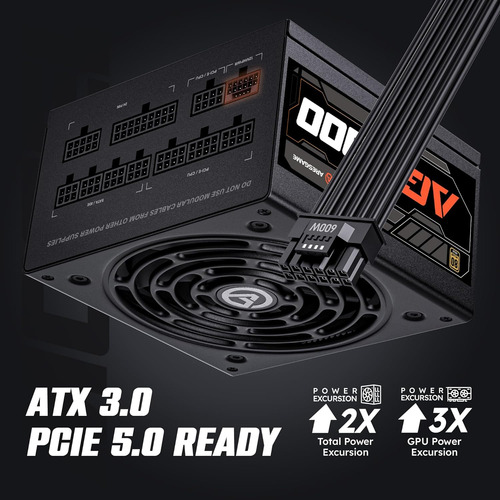 Fuente De Alimentación 1300w Atx 3.0 Pcie 5.0, 80 Plus Go...