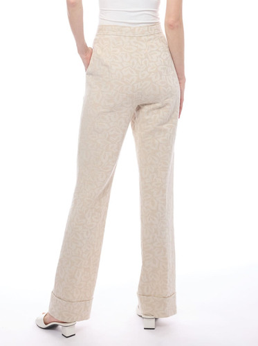 Pantalon Foley's Beige Recto Bolsas Algodon Mujer 125404