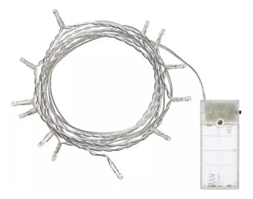 Pack X10 Guirnalda De 10 Luces Led Cálida De 1,5 Mts A Pilas