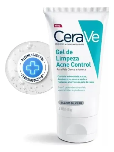 Gel de Limpeza Facial Antiacne Pele Oleosa, Acne Control CeraVe, ...