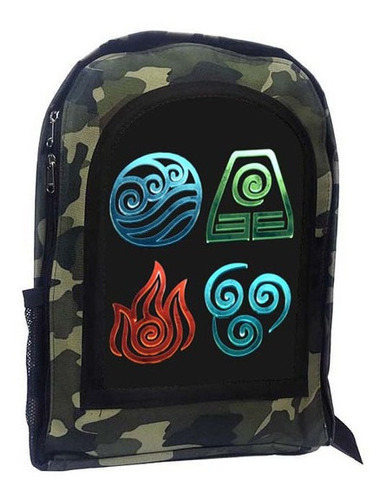 Mochila Camuflada Avatar La Leyenda De Aang A47