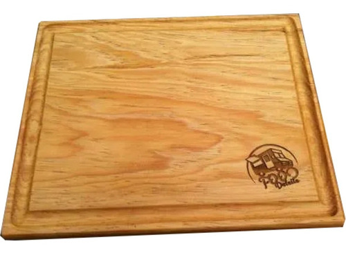 Plato Tabla Madera Carnes Asado 19x30cm Jgo 40 Pzas