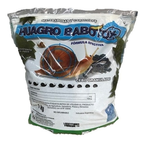 Huagro Babotox Pellets X 1 Kg Babosas Caracoles Molusquicida