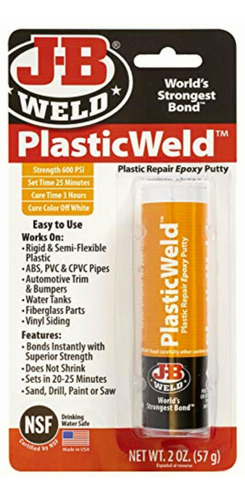 J-b Weld Plasticweld Resina Epoxi, Masilla Para Reparación
