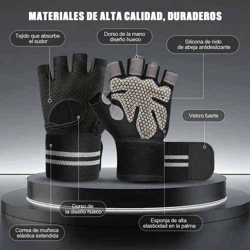 Guantes Para Gym Pesas Deportivos Muñequeras Mujer Y Hombre