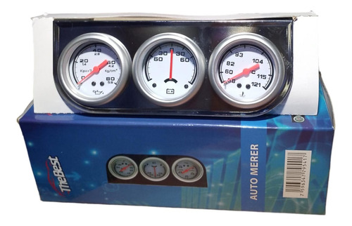 Reloj Triple Mecánico Aceite Temperatura Amperimetro 