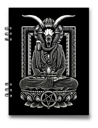 Imagen 2 de 4 de Cuaderno Baphomet 15x20 Cms Media Carta 100 Hojas