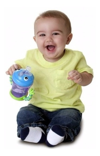 Vaso Con Manijas Para Bebe Nuby Antiderrame Monster Con Pico