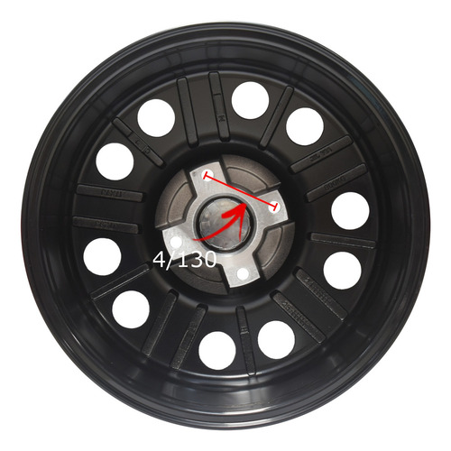Par De Rines Cosmic 17 X 7 Ancho 4/130 Para Vocho Color Negro