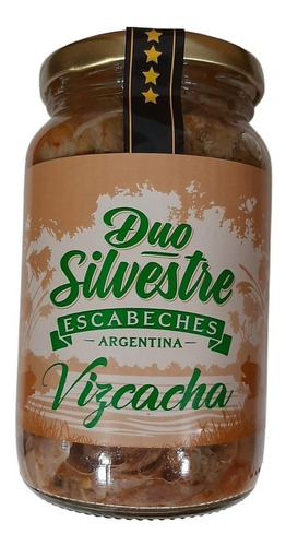 Escabeche Duo Silvestre De Vizcacha Alimento Frasco 500gr X3