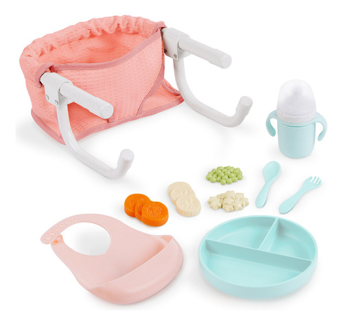 Silla De Comer Con Clip Y Accesorios Muñeca Bebote Lullababy