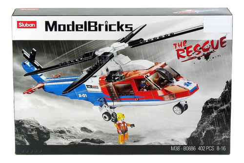 Sluban - Modelbricks Helicoptero De Rescate. 402 Piezas