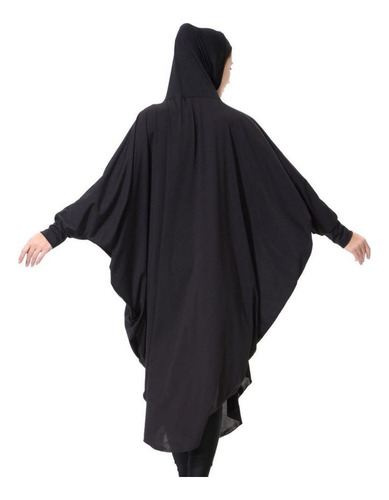 Árabe Muçulmano Batwing Abaya Um Sobrecarga Hijab Oração