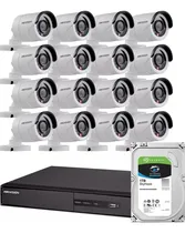 Comprar Kit Seguridad Hikvision Dvr 16 + 1tb + 16 Camaras 2mp 1080p