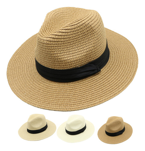 Sombrero De Paja De Verano, Sombrero De Panamá Clásico Ajust