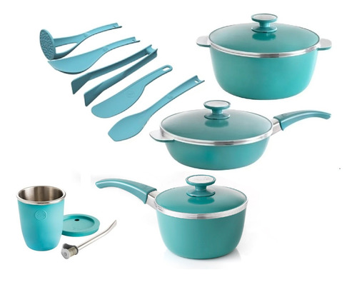 Essen Aqua Set 4 Piezas C/antiadherente Nova Trimum Oferta!!