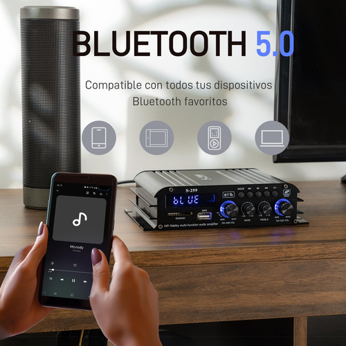 Amplificador De Audio Audishako S-299 4.1 Canales Bluetooth