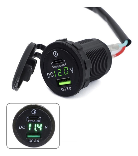 Conector Usb C + Relay Kawasaki Versys 650 Plug & Play