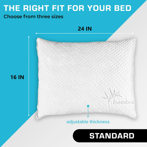 Almohada Hipoalergénica De Espuma Viscoelástica Con Fibras