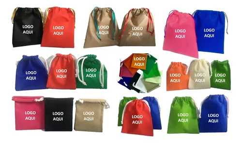 50 Bolsas Tula Cierre Reutilizable Tela Estampada 20cmx20cm