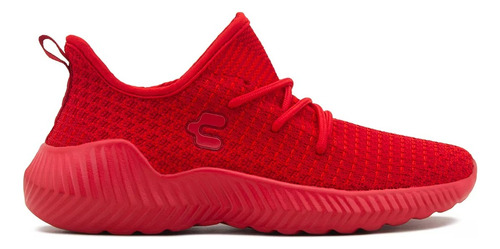 Tenis Charly Hombre Deportivo Running Textil Rojo
