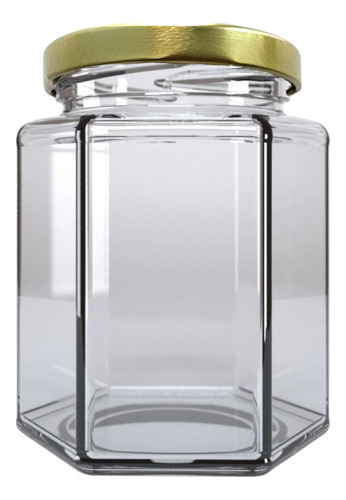 Recuerdo Dulcero Frasco Hexagonal 250 Ml Vidrio (pack 36)