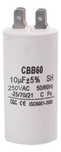 Capacitor Para Bomba De Agua 10uf 250vac Cbb60 Somos Tienda