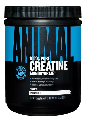 Creatina Monohidrato Micronizada 300grs 60servicios Animal