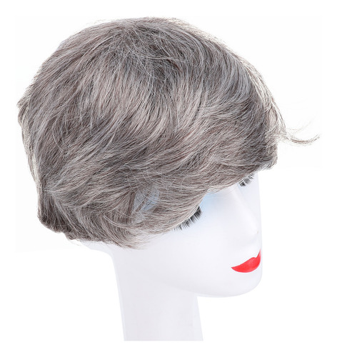 Peluca De Pelo Corto Para Hombres Mayores, Gorra De Red Sint