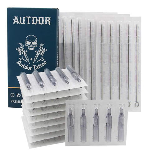 Kit De Agujas Y Puntas De Tatuaje, 50 Sechables Mixtas Para 