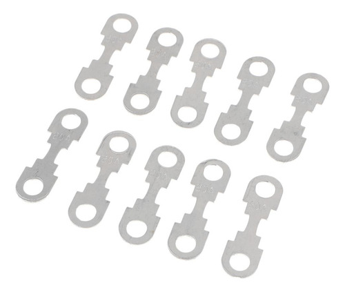 10 Pzs Tira De Fusibles De Metal Plano Para Seat 12v 80a