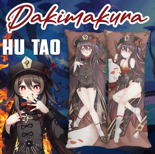 Dakimakura Premium 150x50 Hu Tao Genshin Impact Con Relleno