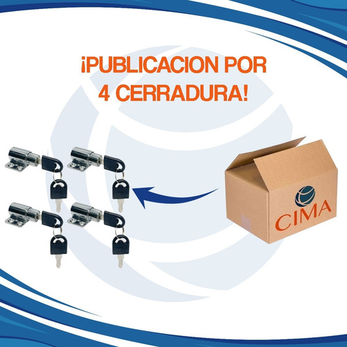 Imagen 4 de 7 de Cerradura Para Ventanas Corredizas De Aluminio X4 Unidades