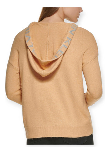 Sueter Calido Sweater Tunica Con Capucha Calvin Klein Mujer