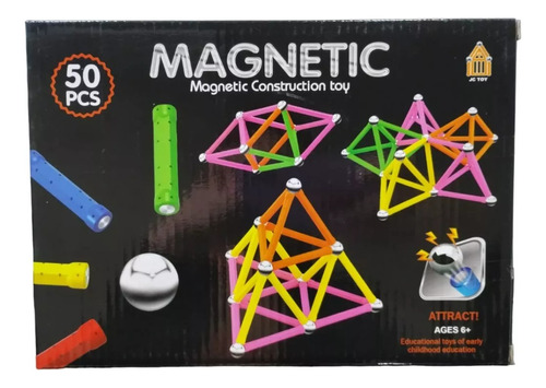 Magnetic Bloques Magnéticos 50 Piezas 2022131 Shine