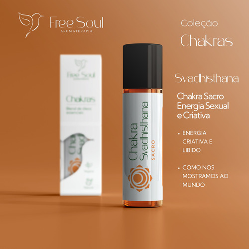 Blend Roll-on Óleo Essencial 2º Chakra Sacro Swádhisthána