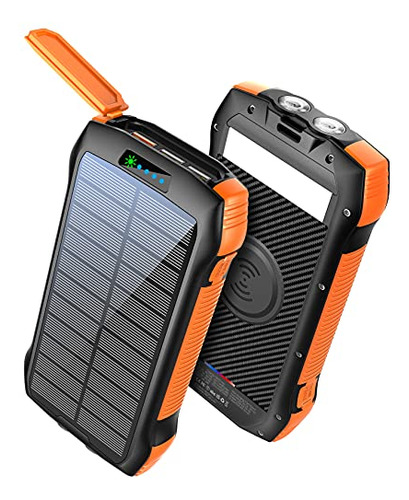 Power Bank Cargador De Teléfono Solar De Carga Rápida 33500m