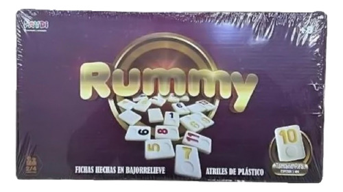 Juego De Mesa Rummy Burako Fichas Bajorrelieve Mediano 