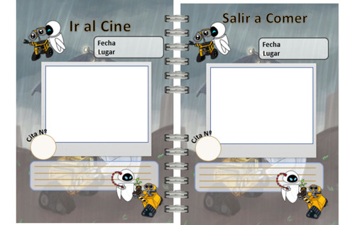 Libro De 100 Citas Para Hacer Juntos De Wall-e Y Eva Blue