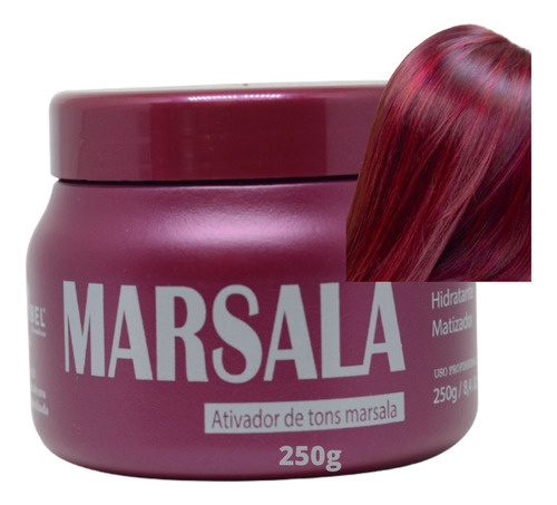  Tonalizantes Mascara Matizadora 250g Ativador De Tom Cabelo Tom Marsala (Vinho)